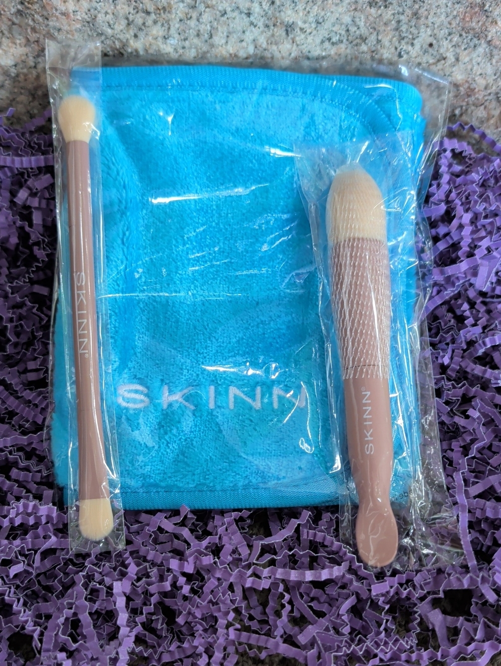 SKINN Makeup Microfiber Towel (Eraser) And Makeup Brushes New In Package